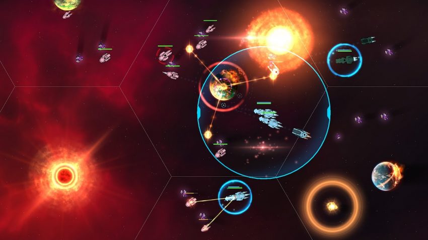 Armada kapal luar angkasa di Hades' Star menyerang musuh di galaksi