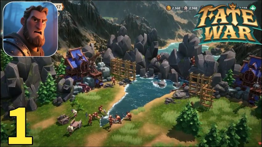 Hero Fate War menggunakan skill khusus dalam pertempuran strategi epik