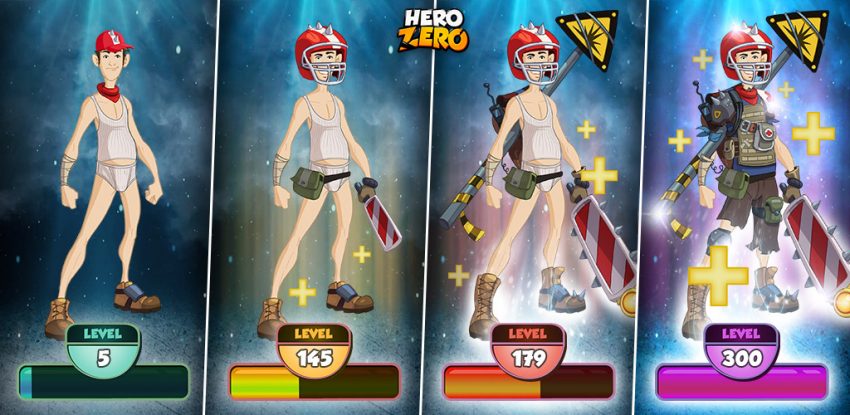 Pertarungan epik karakter Hero Zero dalam mode multiplayer RPG online