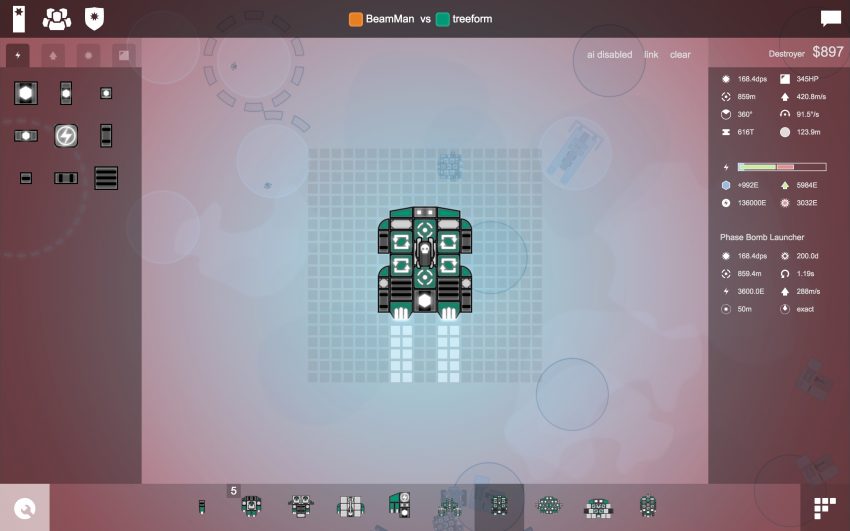Desain kapal luar angkasa kreatif di game Istrolid Steam