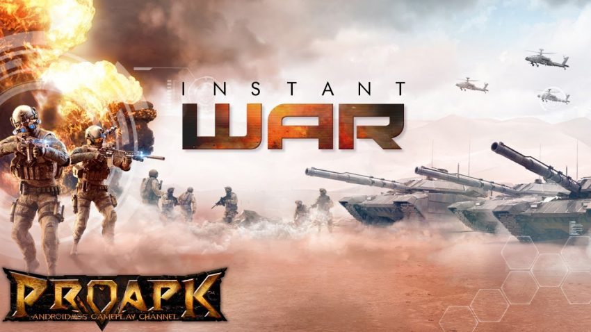 Markas Instant War dengan pertahanan dan pasukan lengkap