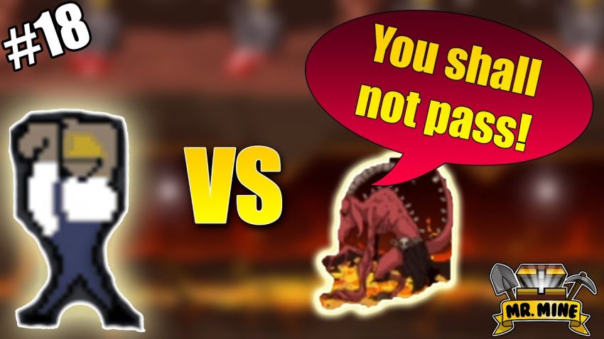 Tampilan gameplay Mr.Mine dengan tambang dan pekerja yang aktif