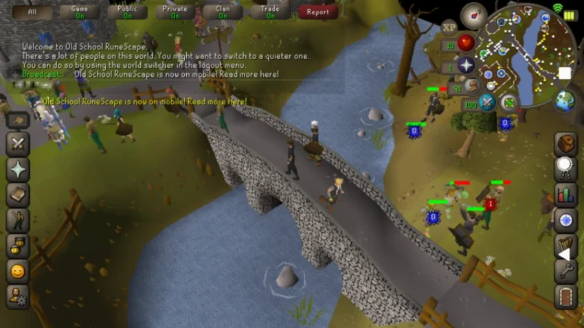 Pemain Old School RuneScape memulai quest awal di tutorial game