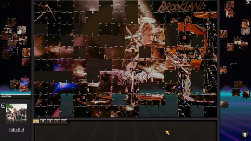 Menu utama Pixel Puzzles Musical dengan warna cerah dan ikon puzzle musik