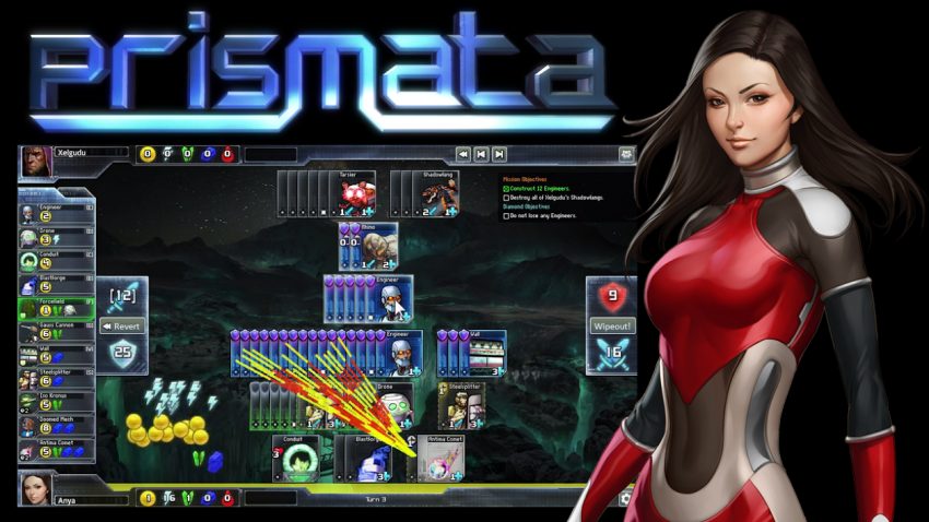Ilustrasi Prismata, game strategi online dengan unit kartu dan taktik pertempuran turn-based