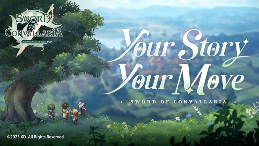 Sword of Convallaria RPG weapon with glowing blade and intricate design