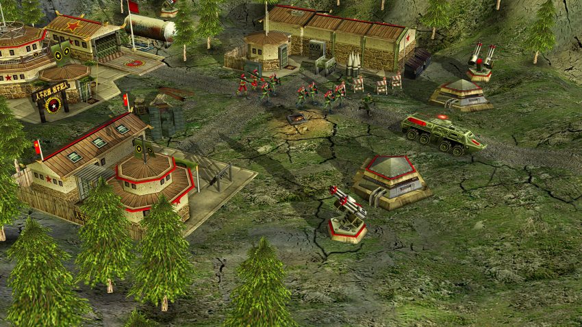 Unit helikopter Apache USA dalam Command & Conquer Generals Zero Hour menyerang musuh