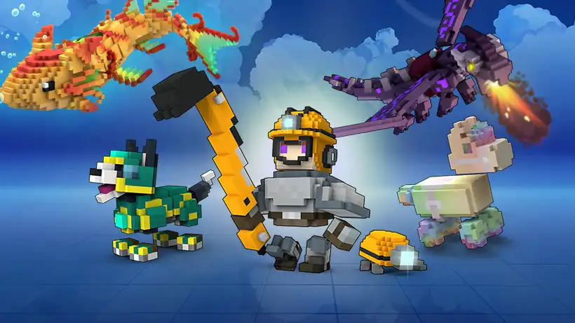 karakter trove menjelajahi dungeon di dunia voxel trove