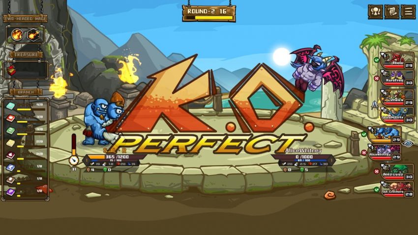 Gameplay pertarungan hero dalam game Skill Legends Royale di arena battle multiplayer