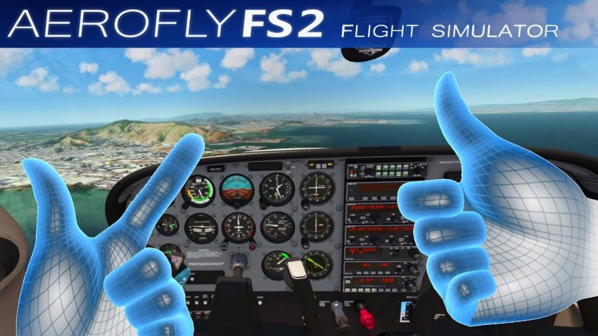 Aerofly FS 2 Flight Simulator dengan tampilan kokpit dan pemandangan realistis