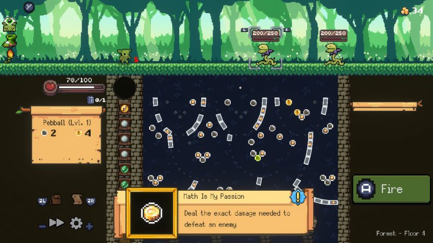 Peglin gameplay roguelike pachinko dengan orb dan pin