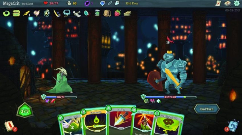 Gameplay Slay the Spire deck building roguelike strategi kartu