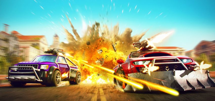 tim pit stop dalam game Speed Crew sedang mengganti ban mobil balap