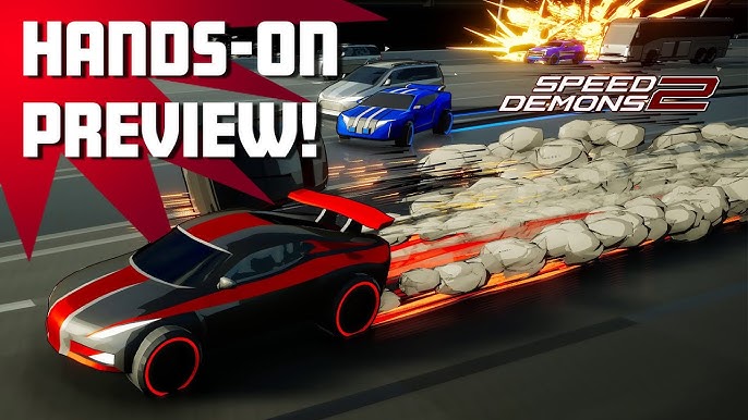 Gameplay Speed Demons 2 dengan tabrakan mobil di jalan raya padat