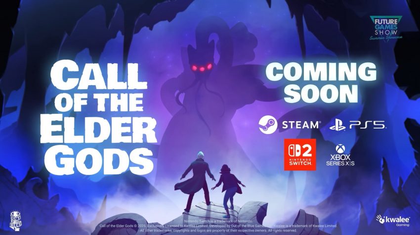 Karakter utama dalam Call of the Elder Gods sedang menyelidiki kota gelap penuh misteri dan makhluk horor kosmik