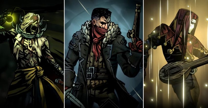 Karakter Darkest Dungeon® melawan monster mengerikan di dungeon gelap penuh atmosfer horor