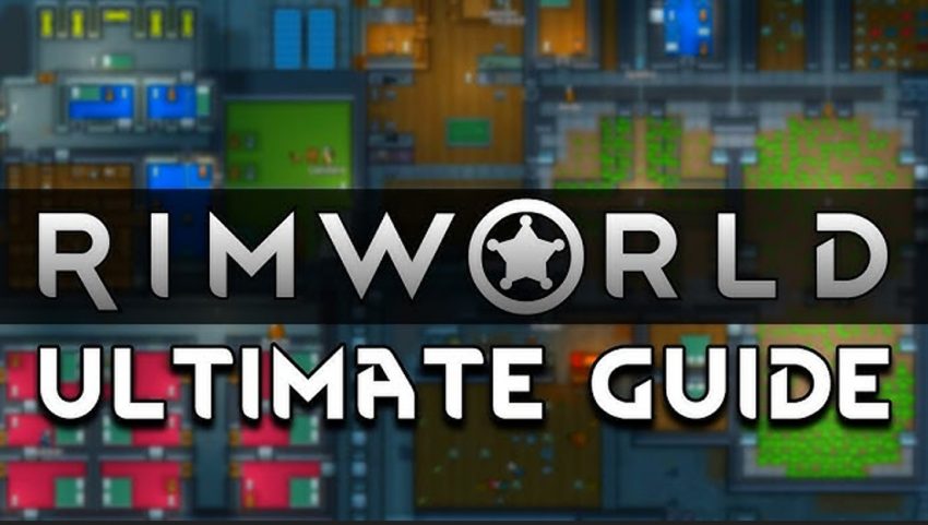 Koloni pemain di RimWorld dengan karakter bertahan hidup dan bangunan futuristik di planet asing