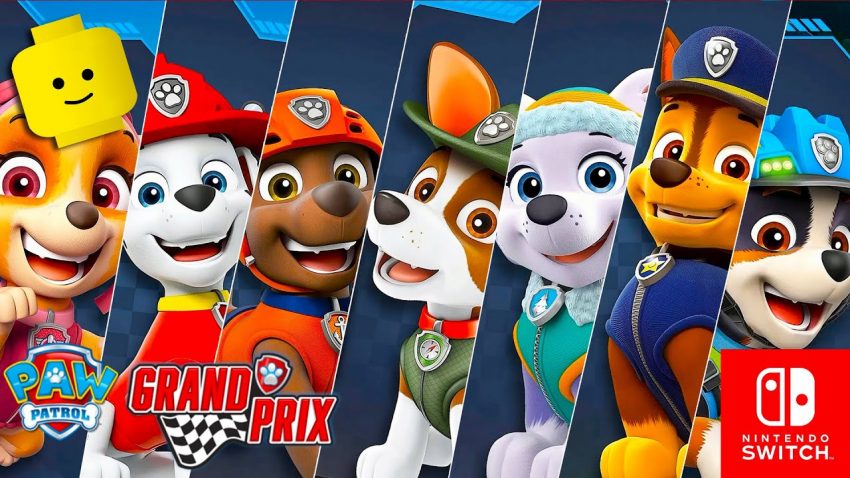 game PAW Patrol Grand Prix balapan karakter anak grafis cerah