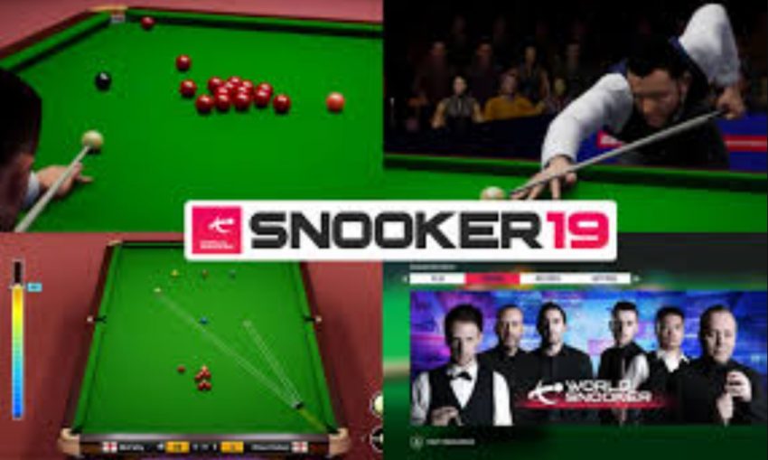 Pemain profesional bertanding dalam game Snooker 19 dengan grafis realistis dan suasana turnamen resmi