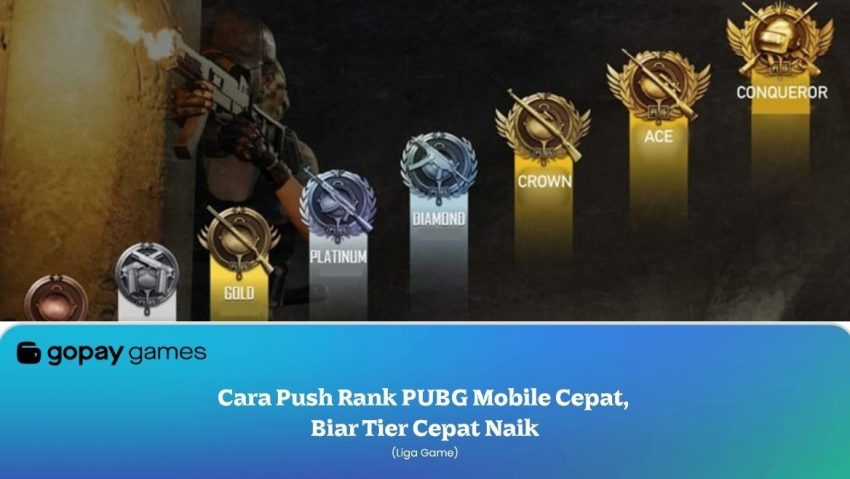 Gamer profesional sedang bermain game kompetitif dengan setup gaming modern untuk meningkatkan rank dan performa bermain