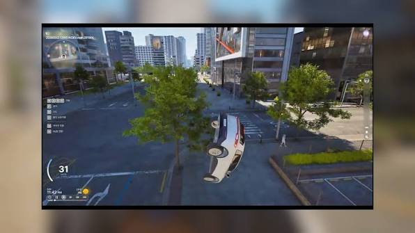 Gameplay InZOI di PC dengan karakter realistis dan kota modern berteknologi Unreal Engine 5
