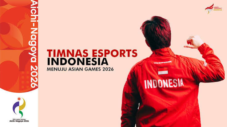 Tim esports Indonesia bertanding pada turnamen profesional tahun 2026 dengan panggung modern dan penonton yang meriah.
