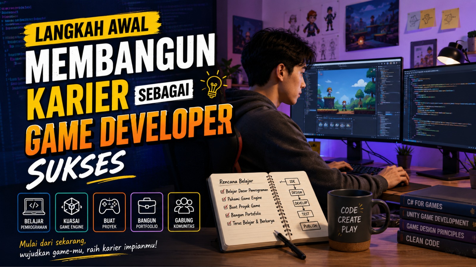 Tips gaming untuk pemula agar skill bermain game berkembang