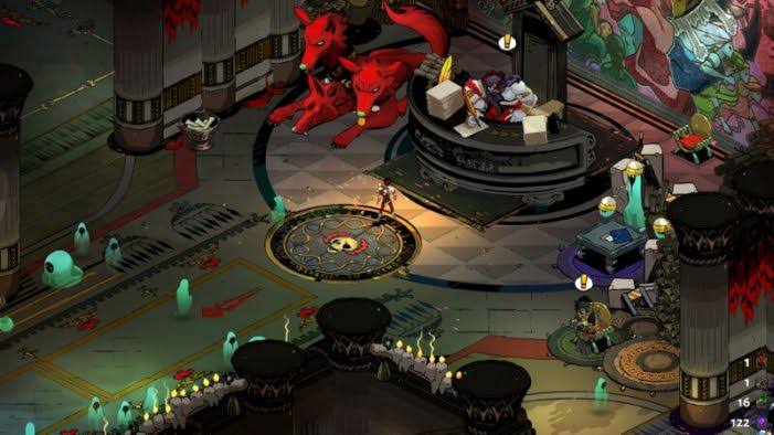 Gameplay Hades dengan Zagreus menghadapi musuh di dunia bawah